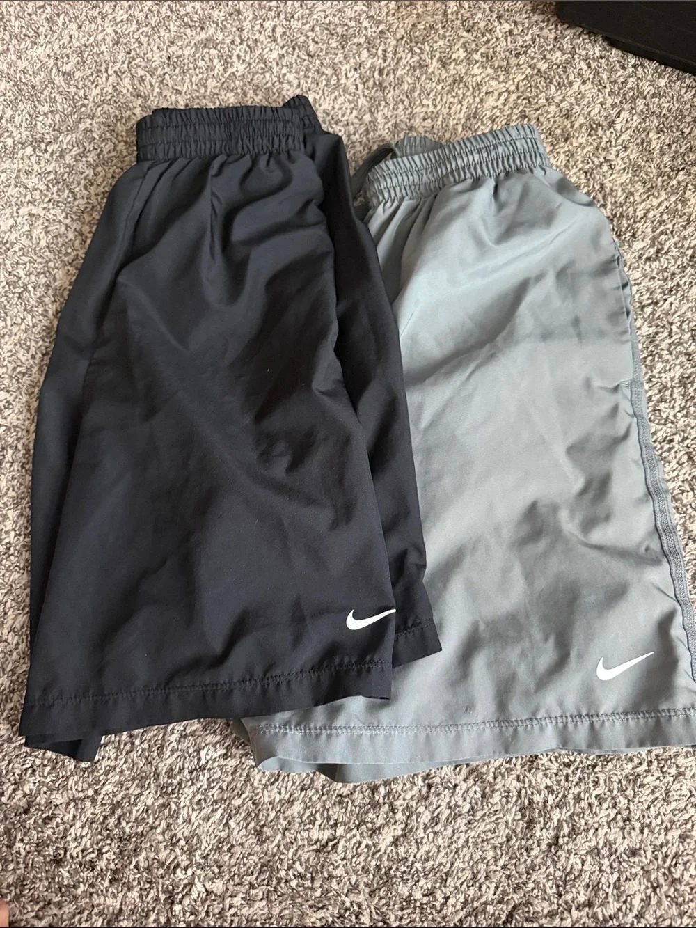 Nike Boys' Athletic Shorts in Black and Light Gray